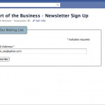 How to add a MailChimp Newsletter signup box to your Facebook Page